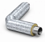 Отвод ППУ-ОЦ 90 град. d 325 Тип 1 из черной трубы