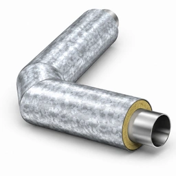 Отвод ППУ-ОЦ 90 град. d 720 Тип 1 из оцинкованой трубы